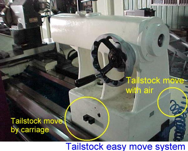 tailstock with air lift system