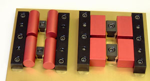 A fixture made with Mitee-Bite Uniforce clamps