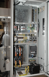 Showing the CNC ready  electronics cabinet on the 5A-VF