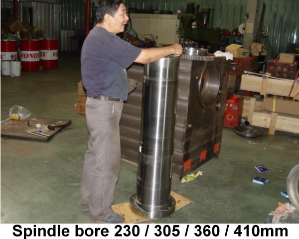 preparing to fit a large bore spindle