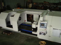 Showing the work area of an Annn Yang DY-1400 CNC lathe