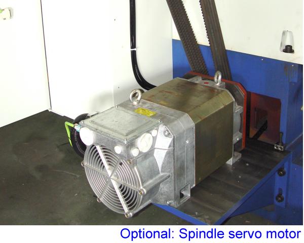 Servo motor for spindle positioning