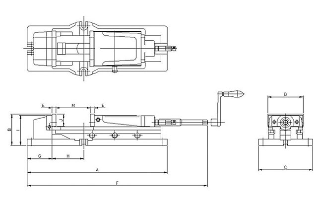 Auto Well HP vise drawing
