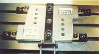 example of a Mitee-Bite fixture riser clamp on a machining center