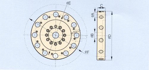 Pragati 12 position VDI tool disc dimensions