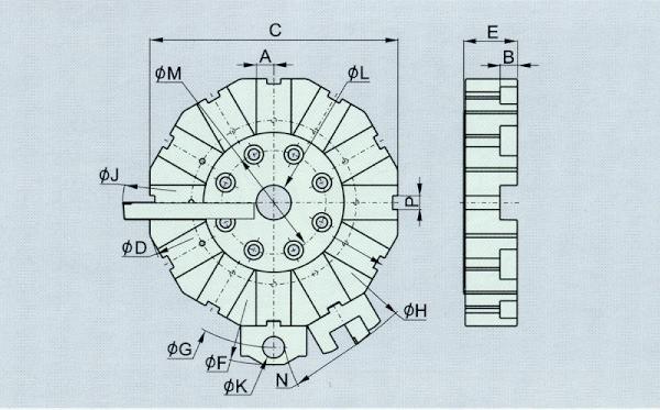 drawing of Pragati 12 position tool disc
