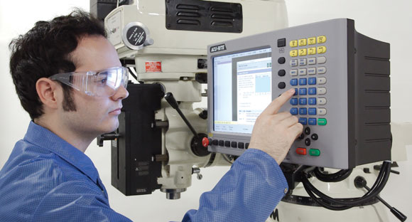 Operator with Acu-Rite G2 CNC control