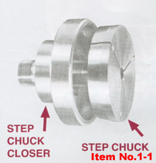 step chuck closer for cyclematic and hardinge lathes