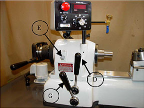 Controls for speed and direction of cyclematic CTL27EVS lathe