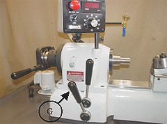 Spindle direction and stop start controls of Cyclematic CTL27EVS lathe
