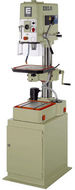 Erlo SR-25 bench drill on cabinet base
