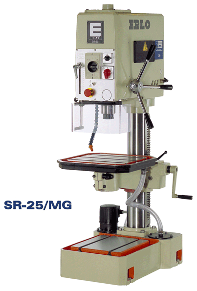 Erlo SR-25-MG bench drill with iintermdiate rotating table