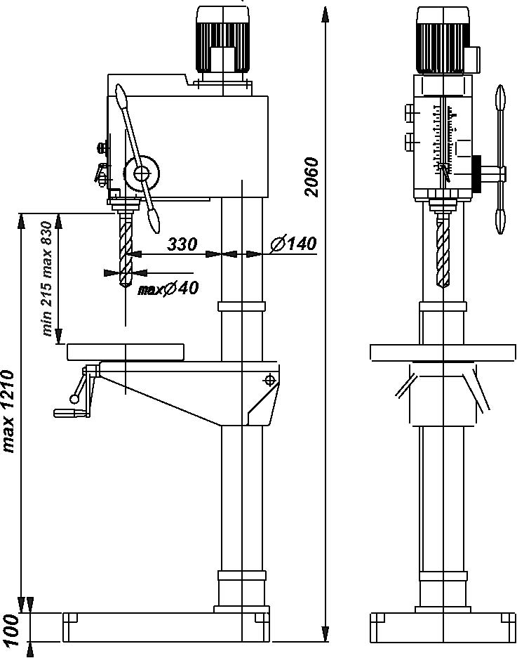 Strands S40 drill dimensions