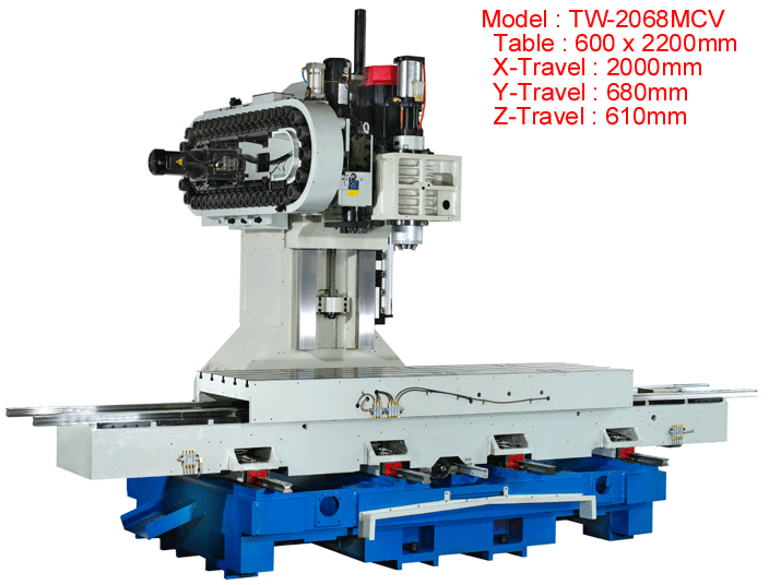 Topwell TW-2065 vertical machining center with 86 inch travel