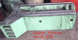 Column casting after machining for the Topwell TW-18L