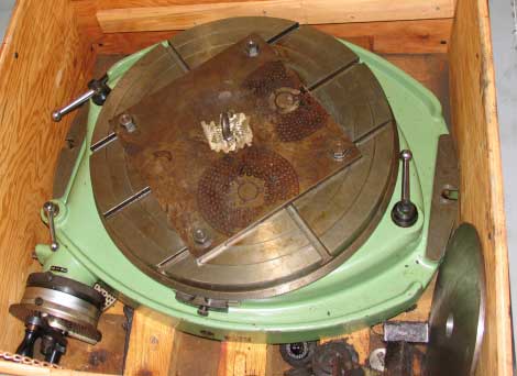 used Walter RI-630-TG rotary table with indexing plates
